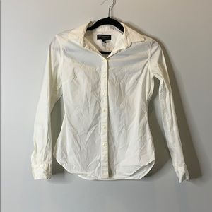 BANANA REPUBLIC WHITE TAILORED BUTTON DOWN